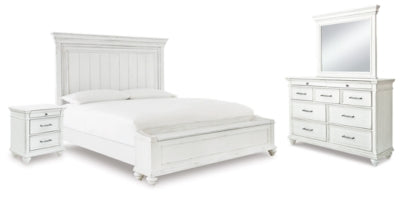 Kanwyn Queen Panel Storage Bed, Dresser, Mirror and Nightstand