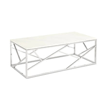 Load image into Gallery viewer, Carole Faux Marble Coffee Table - Silver