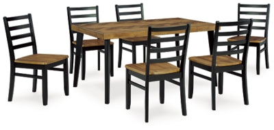 Blondon Dining Table and 6 Chairs (Set of 7)