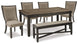 Tyler Creek Dining Table and 4 Chairs with Bench