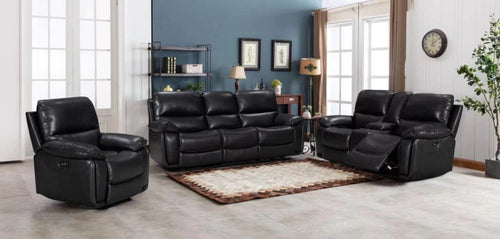Zurick 3 PC Power Recliner Set With Console & USB Ports