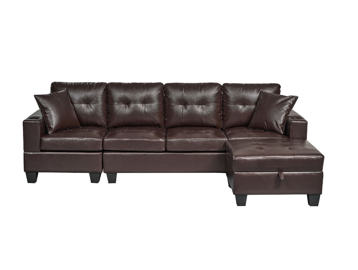 Queen Reversible Sectional with Storage
