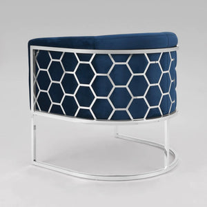 Honeycomb Accent Chair - Chrome
