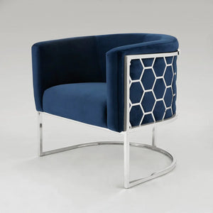 Honeycomb Accent Chair - Chrome
