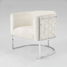 Load image into Gallery viewer, Honeycomb Accent Chair - Chrome