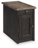 Tyler Creek Chairside End Table with USB Ports & Outlets