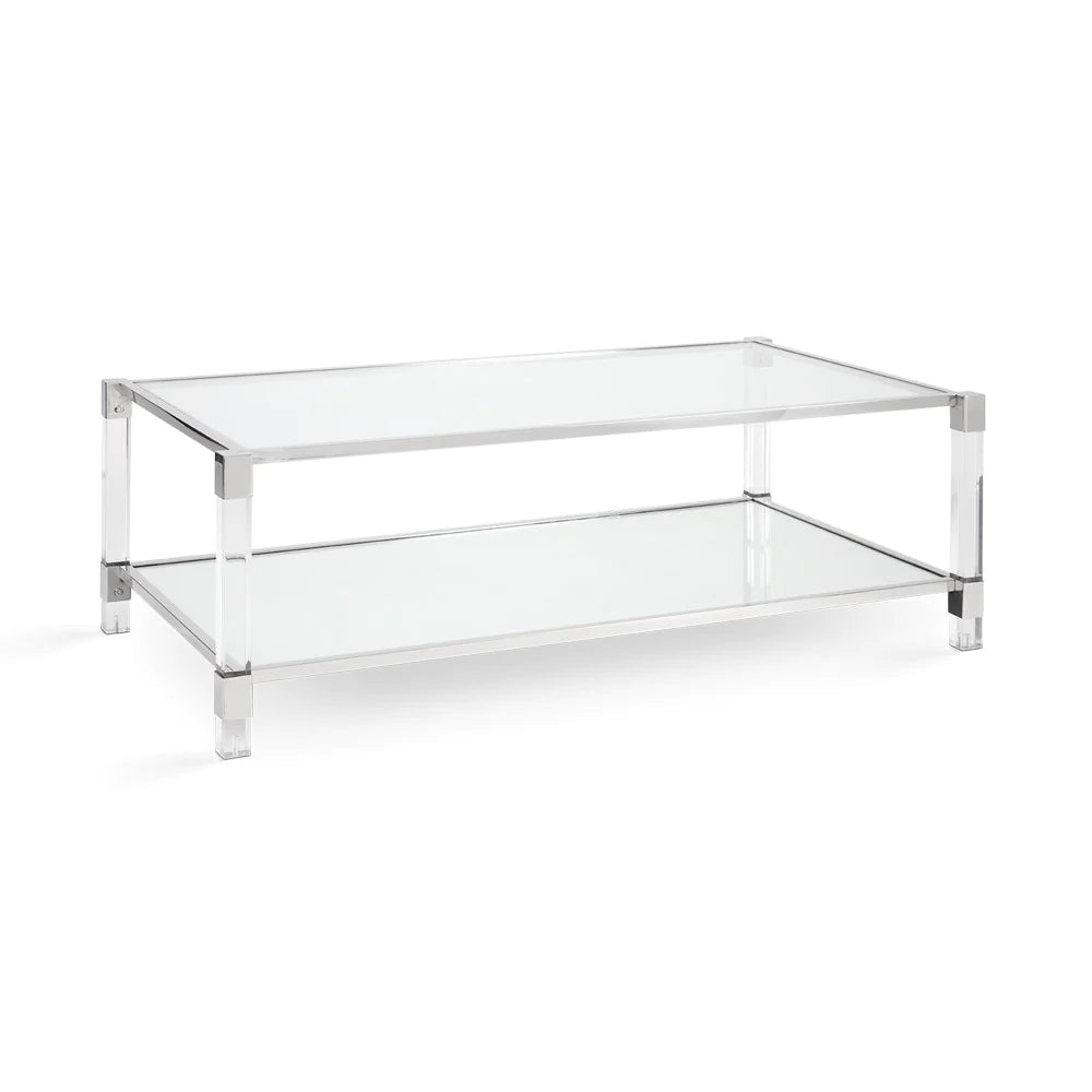 Dudley Acrylic Coffee Table - Silver