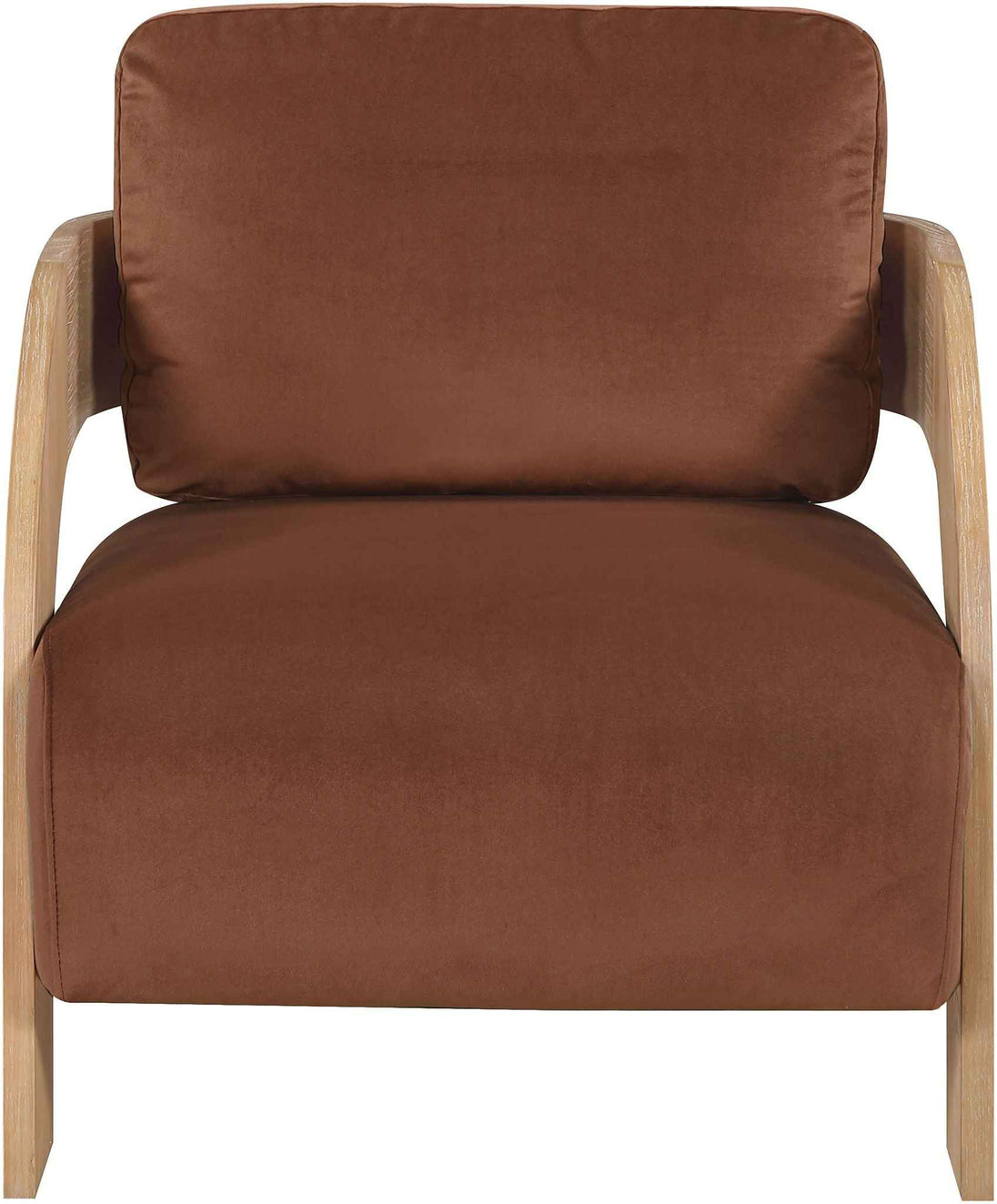 Cedra - Velvet Performance Fabric Upholstered Accent Chair - Cognac