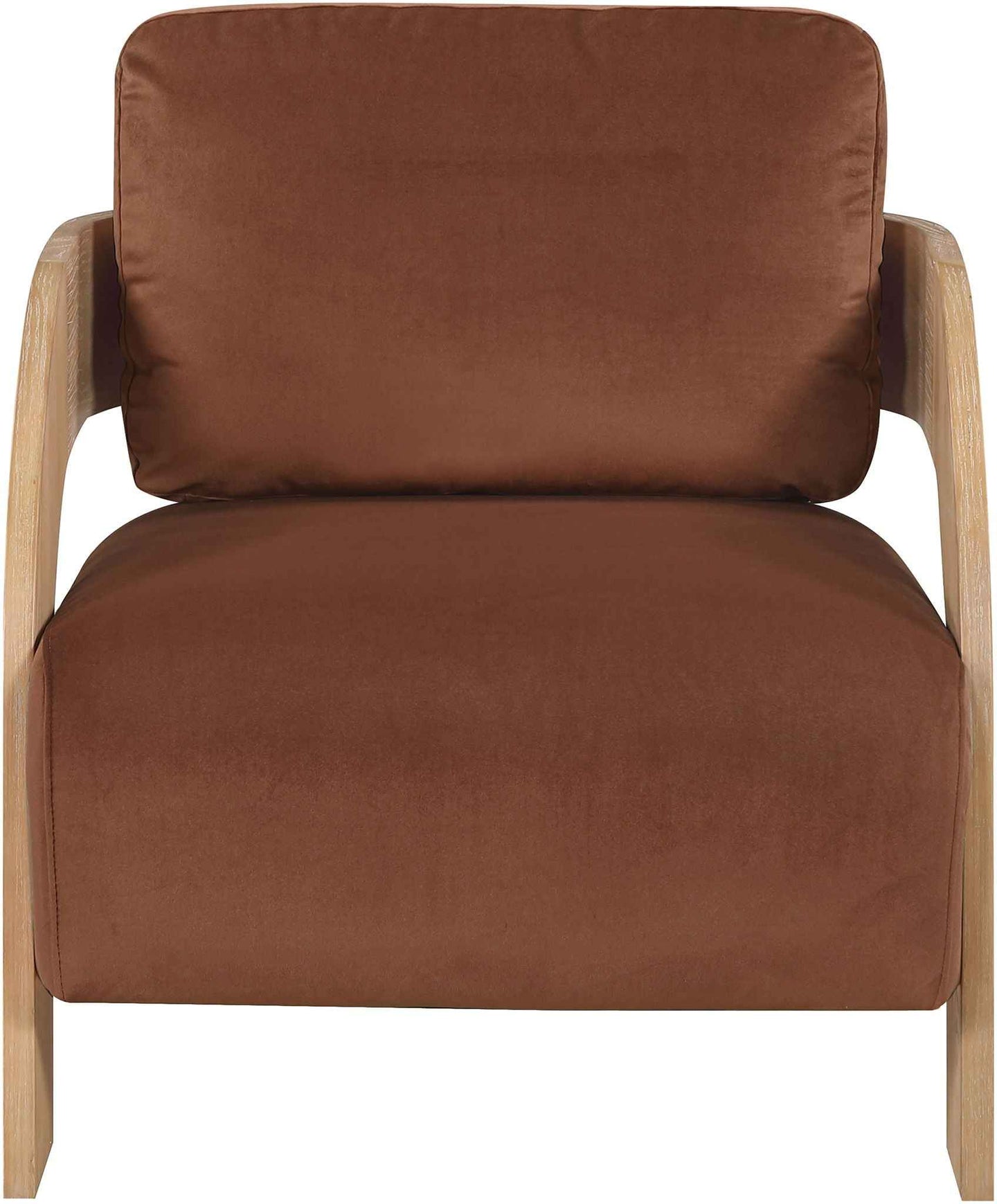 Cedra - Velvet Performance Fabric Upholstered Accent Chair - Cognac