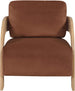 Cedra - Velvet Performance Fabric Upholstered Accent Chair - Cognac