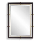 Bach - Rectangle Mirror - Walnut & Brass