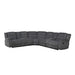 Redondo - 3 Piece Manual Sectional (2 Loveseats & Wedge) - Dark Gray