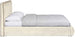 Tempo - Velvet Upholstered Bed - Cream