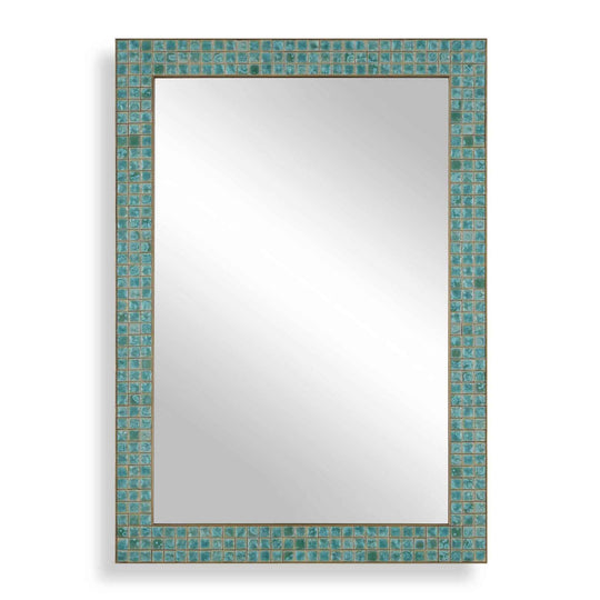Coralie - Tile Mirror - Blue / Gold / Green