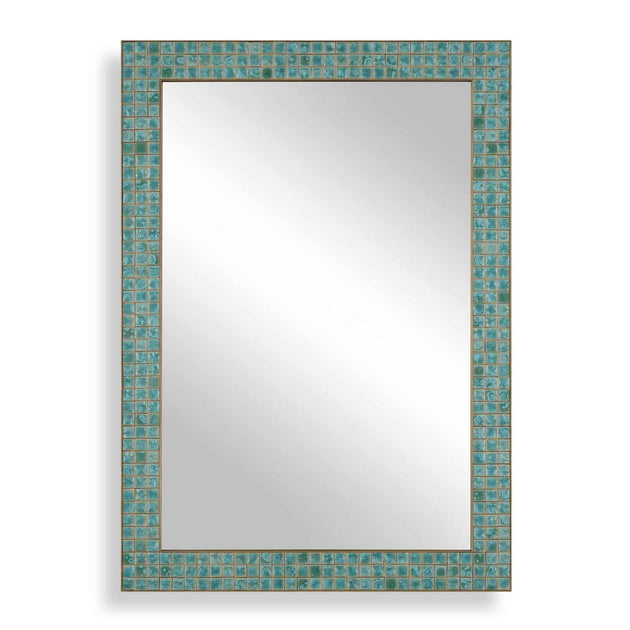 Coralie - Tile Mirror - Blue / Gold / Green