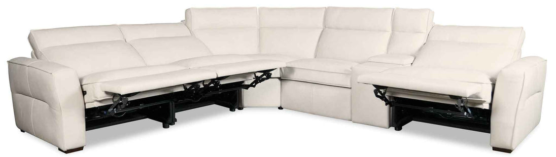MS - Vann Six-Piece Power Sectional - White