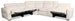 MS - Vann Six-Piece Power Sectional - White