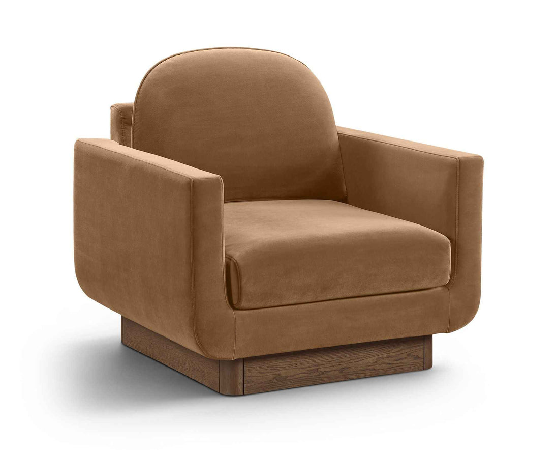 Diviento - Velvet Performance Fabric Upholstered Accent Chair