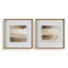 Between Lines - Abstract Painting (Set of 2) - Brown / White