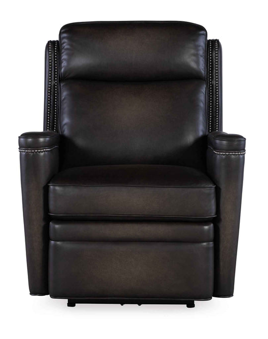 MS - Hamilton Power Recliner With Power Headrest - Dark Brown