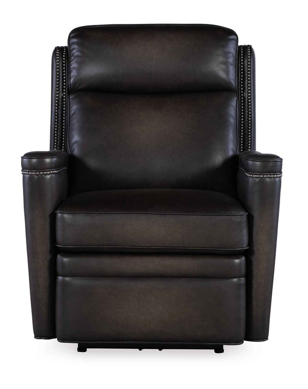 MS - Hamilton Power Recliner With Power Headrest - Dark Brown