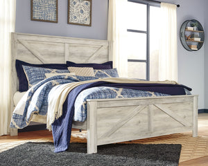 Bellaby Whitewash Crossbuck Panel Bed - king