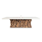 Stonewood - Indoor-Outdoor Ping-Pong Dining Table - White / Woodtone
