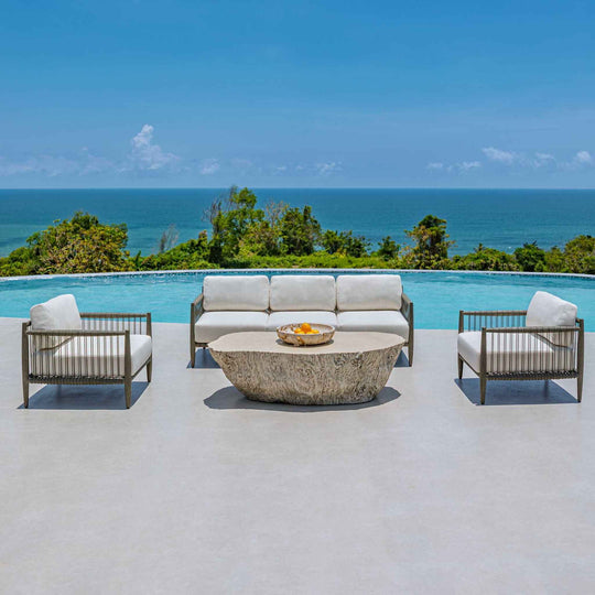 Borneo - Outdoor Sofa - Brown / Oyster White