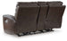 Crossplex - Power Reclining Loveseat / Console / Adjustable Headrest - Smoke