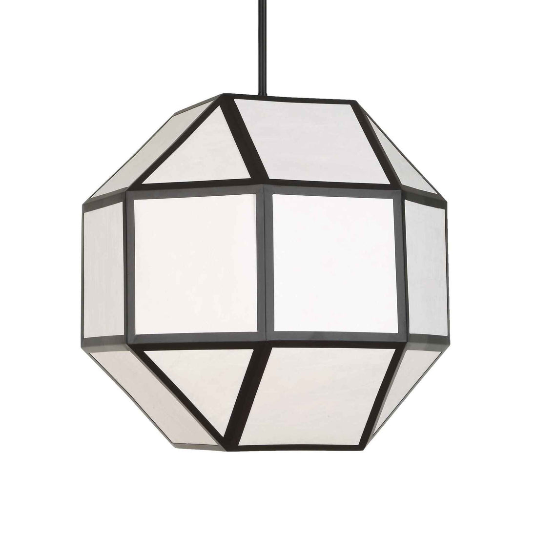 Hoi An - 4 Light Geometric Chandelier - Black