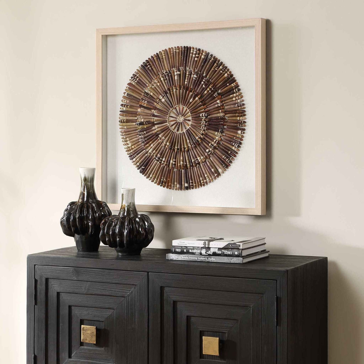 Tiger Sea Urchin - Shadow Box - Brown