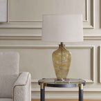 Rainer - Blown Glass Table Lamp - Brown / White