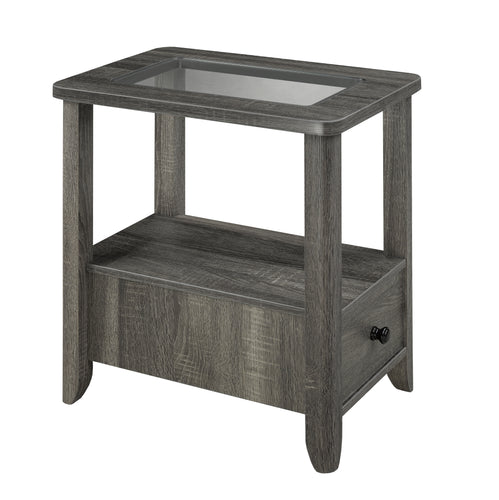 Accent Table with Storage Grey