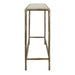 Minerva - Marble Top Console Table - Brass / Gray / White