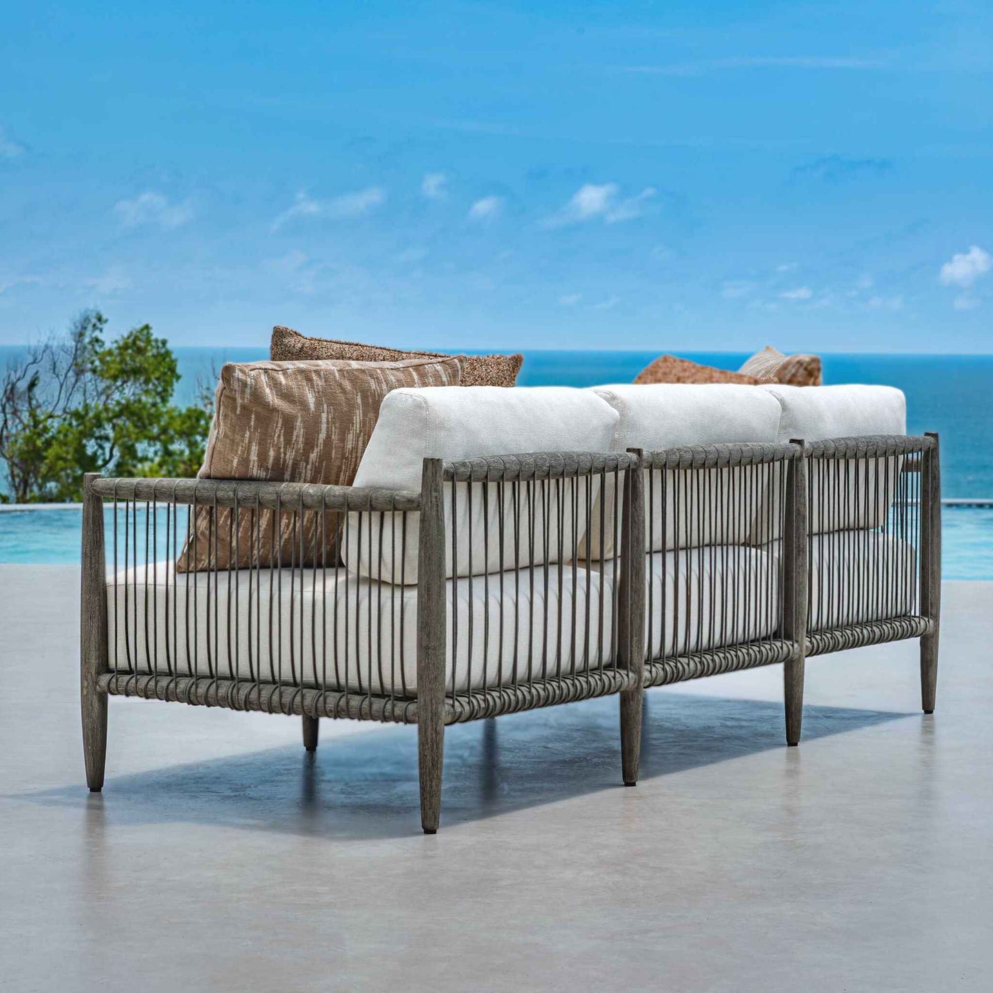 Borneo - Outdoor Sofa - Brown / Oyster White