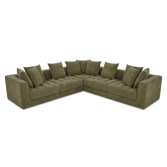 Davie - Classic L Modular Sectional - Olive