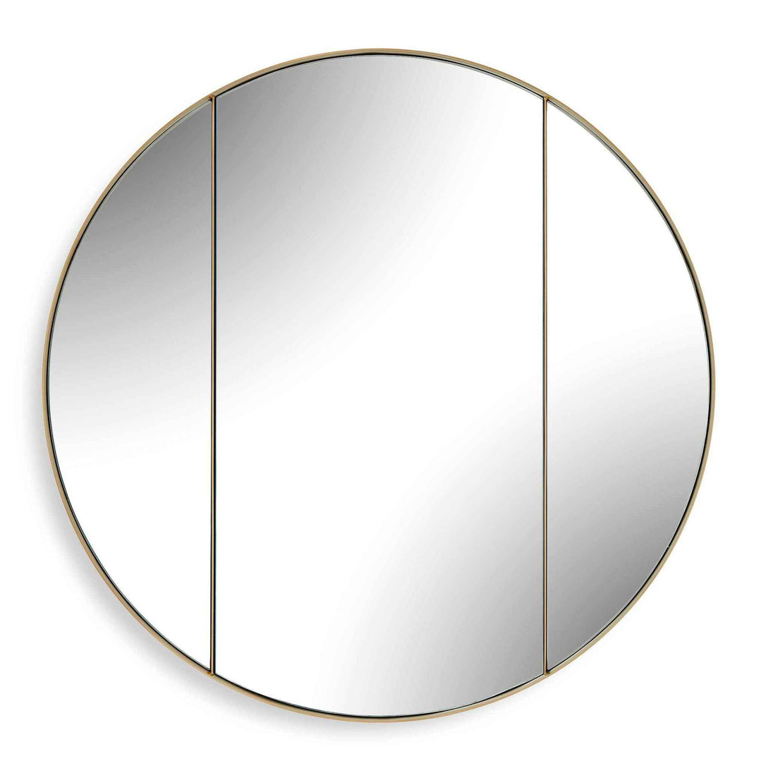 Amram - Round Mirror - Antique Brass / Gold