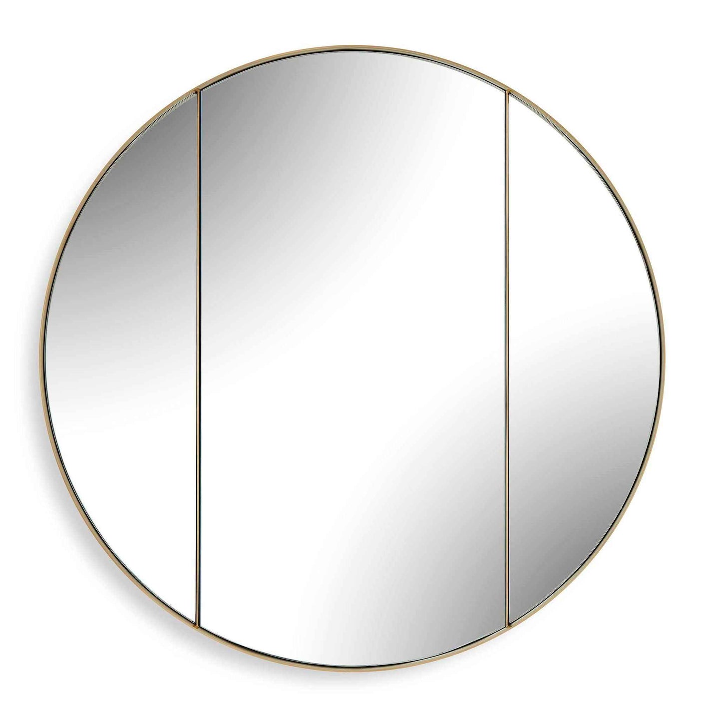 Amram - Round Mirror - Antique Brass / Gold