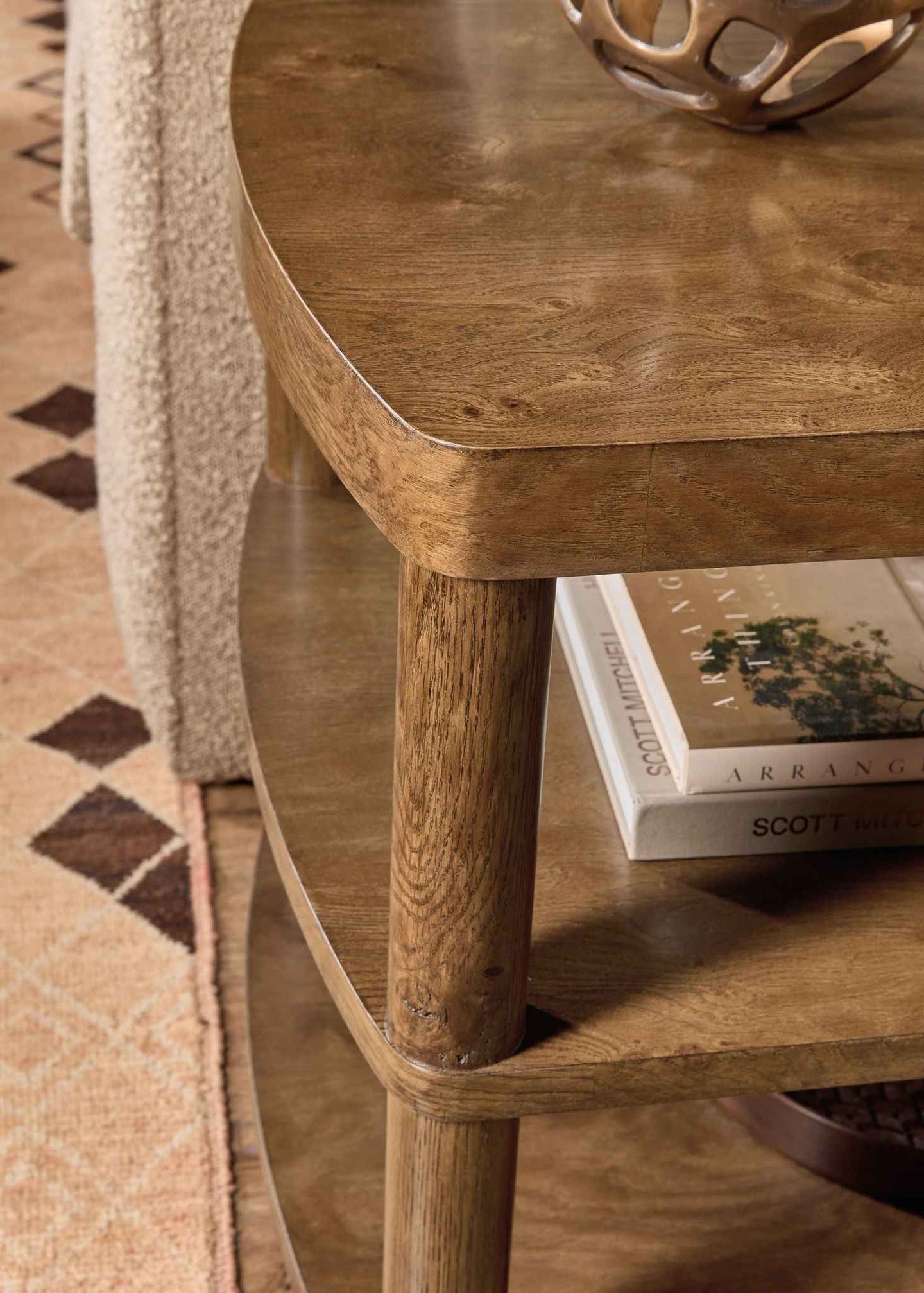 Melange - Romano End Table - Light Brown