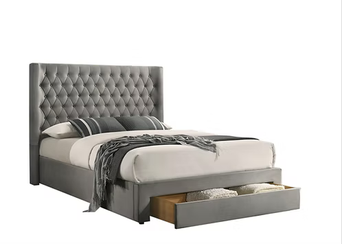 Monroe Silver Storage Bed