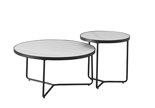 Artemis Duo Snowy White Coffee Table Collection