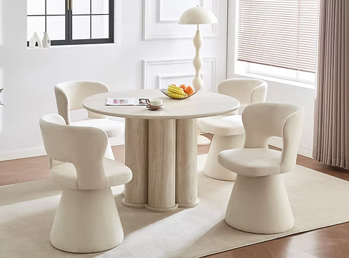 Luna Travertine Dining Collection