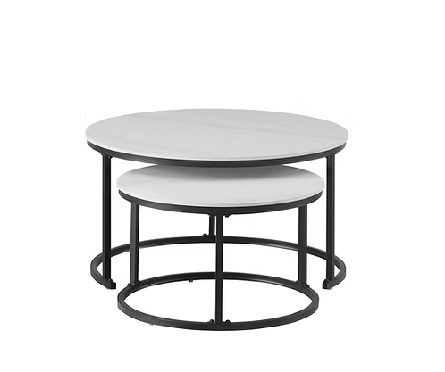Aria Nest Snowy White Coffee Table Collection
