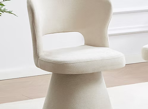 Sienna Travertine Round Dining Collection with Swivel Chairs