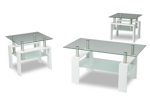 Arctic Luxe Glass Table Collection