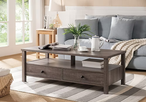 Bristol Distressed Grey Storage Coffee Table