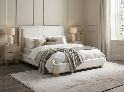 Aspen Ivory Platform Bed