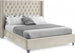 Juliet Velvet platform bed in Beige - Furniture Depot