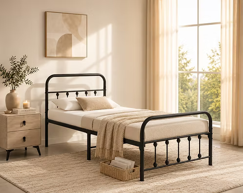 Urban Steel Platform Bed Collection