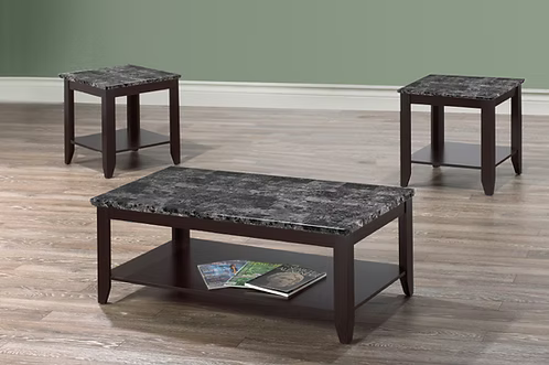 Monaco Marble 3PC Coffee Table Collection